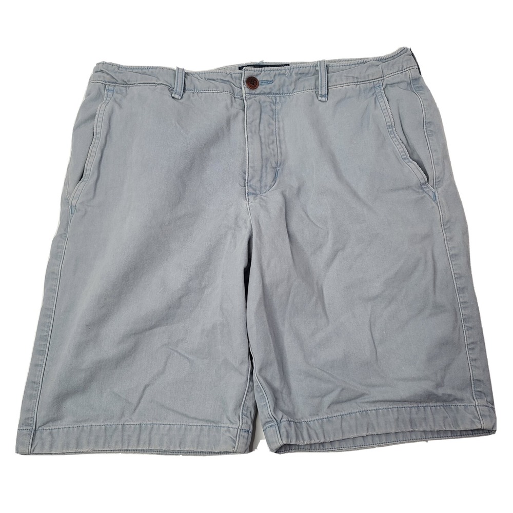 Abercrombie & Fitch Size 32 Blue Flat Front Shorts 100% Cotton EUC